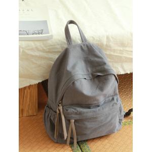 Preppy Style Plain Cotton Korean Backpack