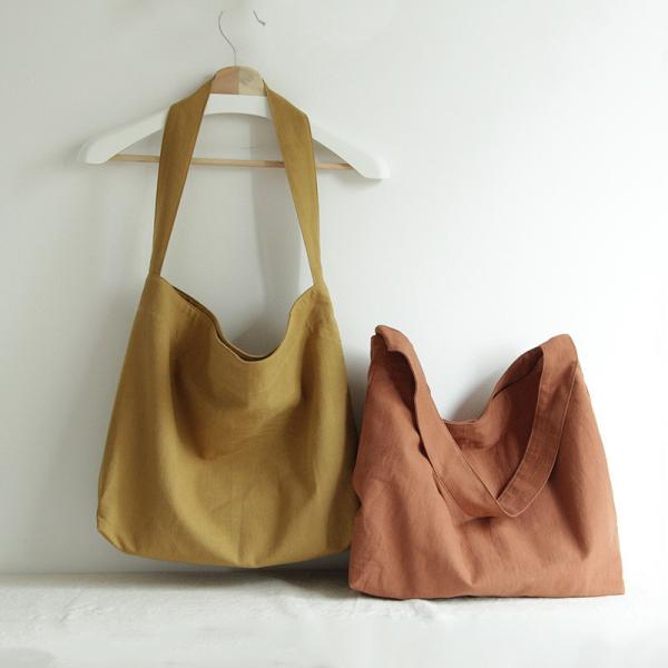 Easy-Wear Casual Minimalist Bag Cotton Plain Tote Bag