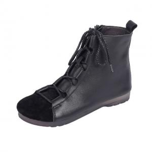 Lolita Girls Lace Up Leather Boots Designer Martin Boots