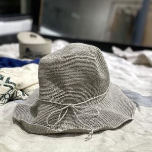 Cotton Linen Knitting Fisherman Hat Womens Handmade Sunhat