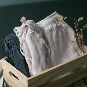 Summer Fashion Plain Tapered Pants Linen Comfy Trousers