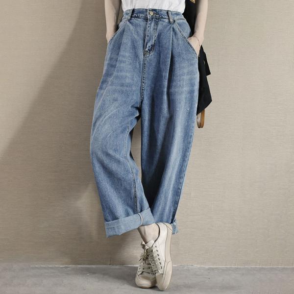 baggy cuffed jeans