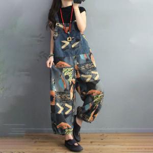 Gaffiti Art 90s Fashion Overalls Baggy Bib Overalls for Women