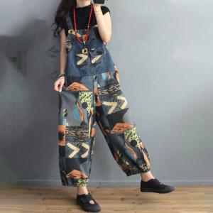 Gaffiti Art 90s Fashion Overalls Baggy Bib Overalls for Women