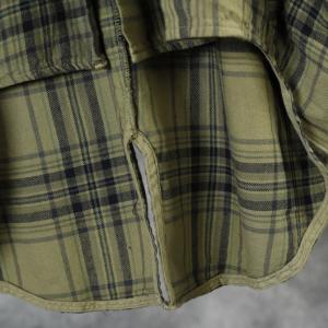 Casual Style Womens Tartan Shirt Linen Long Sleeves Shirt