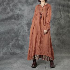 Bell Sleeves Peasant Dress Plus Size High-Waist Beach Maxi Dress