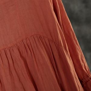 Bell Sleeves Peasant Dress Plus Size High-Waist Beach Maxi Dress