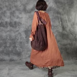 Bell Sleeves Peasant Dress Plus Size High-Waist Beach Maxi Dress