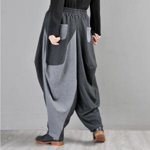 Contrast Colors Womens Tweed Pants Customized Dhoti Pants