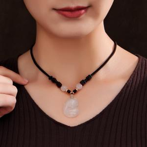 Little Fox Jade Necklace for Women