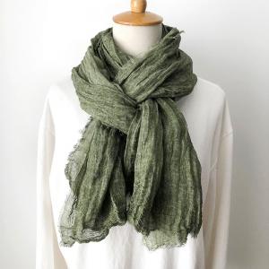 Solid Colors Unisex Linen Scarf Long Fringed Scarf