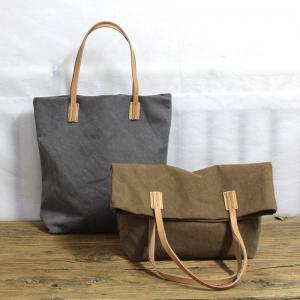 Minimalist Style Casual Shoulder Bag Cotton Linen Mom Bag