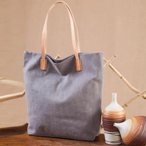 Minimalist Style Casual Shoulder Bag Cotton Linen Mom Bag