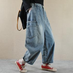 cuffed baggy jeans