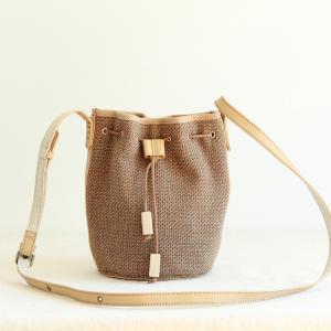 Classic Checkered / Printed Bucket Bag Cotton Linen Cross Bag