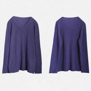 Loose-Fitting V-Neck Pullover Sweater Knitting Oversized Sweater