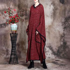 Big  Pockets Long Cape Coat Woolen Large Hooded Kaftan