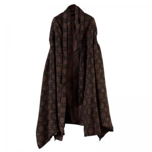 Senior Women Large Wool Poncho Womens Long Dotted Wrap Coat