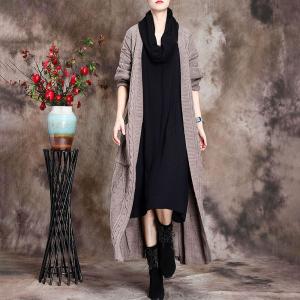 Solid Color Cable Knit Cardigan Sweater Womens Long Chunky Cardigans