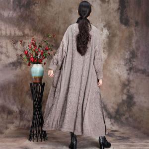 Solid Color Cable Knit Cardigan Sweater Womens Long Chunky Cardigans