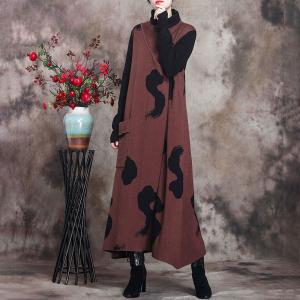 Abstract Patterns Turtle Neck Dress Fit and Flare Islamic Dresses