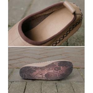 Handmade Sewing Penny Loafers Women Slip-On Granny Shoes