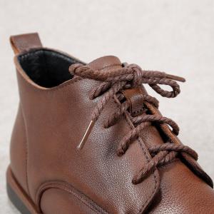 Winter Fashion Leather Womens Boat Shoes Fleeced Boat Boots
