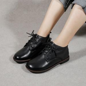 Winter Fashion Leather Womens Boat Shoes Fleeced Boat Boots