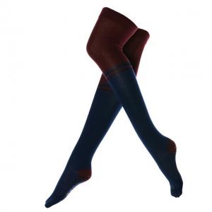 Contrast Color Anti-Slip Long Toe Socks Womens Thigh Tube Socks