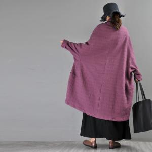 Original Custom Plus Size Cardigan Shawl Collar Cotton Linen Coat