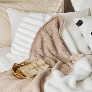 Solid Color Lamb Wool Throws Fleeced Soft Blanket