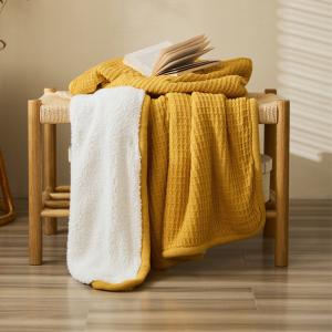 Solid Color Lamb Wool Throws Fleeced Soft Blanket