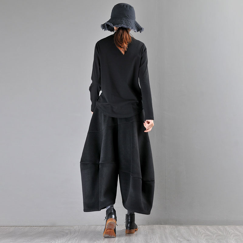 black gaucho pants