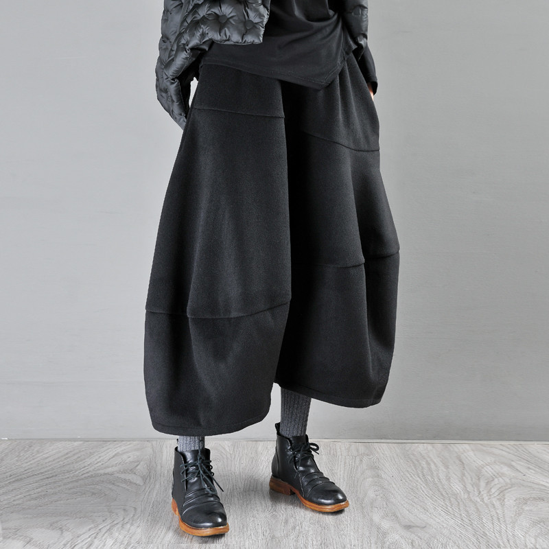 black gaucho pants