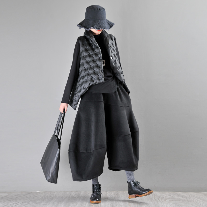 black gaucho pants
