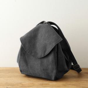 Preppy Style Canvas Backpacks Plain Korean Girls Bag