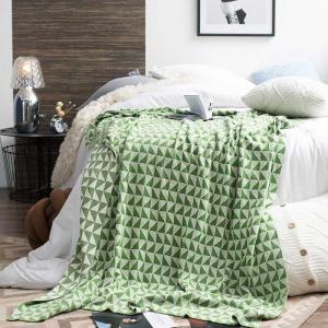 Boho Style Checkered Throw Comb Cotton Camping Blanket