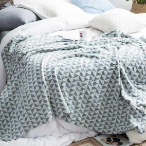 Boho Style Checkered Throw Comb Cotton Camping Blanket