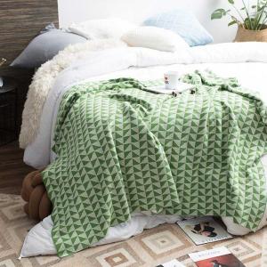 Boho Style Checkered Throw Comb Cotton Camping Blanket