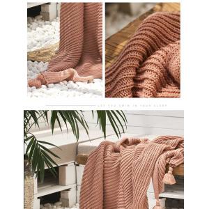 Plain Tassel Cozy Blanket Chunky Knit Winter Weighted Blanket