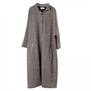 Wool Blend Long Winter Coat Plus Size H-Shaped Coat