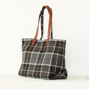 British Style Gingham Tote Tweed Tartan Designer Tote Bag