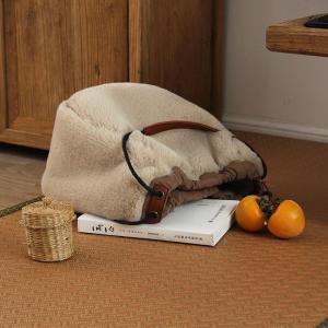 Girlish Korean Sherpa Bag Light Camel Boho Bag