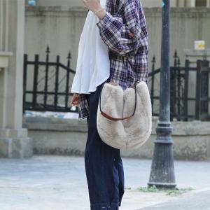 Girlish Korean Sherpa Bag Light Camel Boho Bag