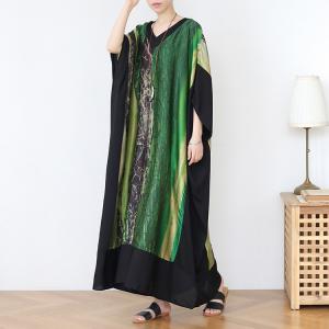 V-Neck Plus Size Moroccan Kaftan Silky Maxi Modest Church Dress