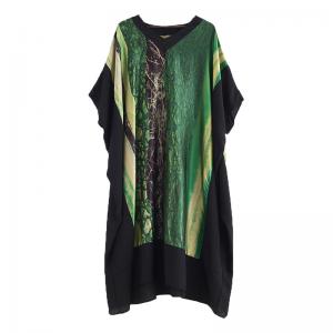 V-Neck Plus Size Moroccan Kaftan Silky Maxi Modest Church Dress