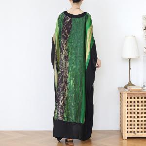 V-Neck Plus Size Moroccan Kaftan Silky Maxi Modest Church Dress