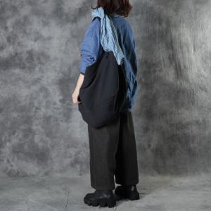 Chinese Button Blue Puffer Coat V-Neck Cotton Short Overcoat