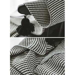 Black Striped Tassel Throw Blanket Cotton Modern Couch Throw
