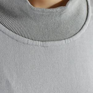 Dog Pattern Cotton Sweatshirt Dress Mock Neck Large Tunic